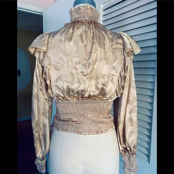 Zimmermann silk camel color turtleneck blouse. Size 4/6 - Picture 3 of 7